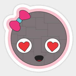 Robot Girl in Love Sticker